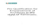 Pre-Qualification for Empanelment of Architects in the ... · PDF fileFacilities & Infrastructure Mgmt.Dept. Pre-Qualification for Empanelment of Architects in Tamilnadu. Address for