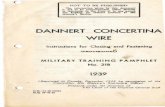 DANNERT CONCERTINA WIRE - Wartime Canadawartimecanada.ca/sites/default/files/documents/Dannert Concertina... · Instructions for closing and Fastening Dannert Wire Concertinas after