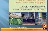 FT UGM, 5 DESEMBER 2007 INSTITUTION OF ENGINEERS,INDONESIAlilik/seminar/4_KetuaUmumPII_anBudi.pdf · institution of engineers,indonesia jaminan energi primer untuk keberlanjutan sistem
