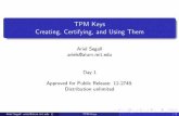 TPM Keys Creating, Certifying, and Using Themopensecuritytraining.info/IntroToTrustedComputing_files/Day1-7-tpm... · TPM Keys Creating, Certifying, and Using Them ... sign data from