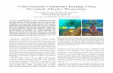 Color-Accurate Underwater Imaging Using Perceptual ... · PDF fileColor-Accurate Underwater Imaging Using Perceptual Adaptive Illumination Iuliu Vasilescu, Carrick Detweiler, and Daniela