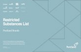 Restricted Substances List - Pentland Brands  · PDF fileRestricted Substances List Pentland Brands Always visit   to verify that you have the most recent version of the RSL