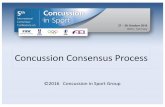 ©2016 Concussion in Sport · PDF fileRound 1-Scientific Committee -Open Ended – 45 questions suggested Round 2 – Rating (Essential, Desirable, Not a priority) – Wording changes