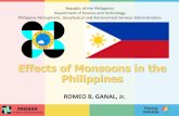 Effects of Monsoons in the Philippines · PDF filePAGASA The Weather and Climate Authority Payong PAGASA Effects of Monsoons in the Philippines Republic of the Philippines Department