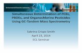 ECL Publication: Simultaneous Determination of PCBs, PBDEs ... · PDF fileSimultaneous Determination of PCBs, PBDEs, and Organochlorine Pesticides Using GC‐Tandem Mass Spectrometry
