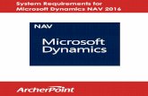 System Requirements for Microsoft Dynamics NAV 2016 · PDF fileSystem Requirements for Microsoft Dynamics NAV ... as part of an Office 365 ... the minimum system requirements for Microsoft