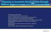 Gateway to Economic Development through Women Empowerment ... · PDF fileGateway to Economic Development through Women Empowerment and Entrepreneurship Working group Members Zamira