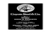 Handbook of STEEL SIZES & WEIGHTS - Coyote Steel & Co. · PDF fileCoyote Steel & Co. 2030 Cross Street Eugene, Oregon 97402 USA No. 1 Handbook of STEEL SIZES & WEIGHTS For Industry