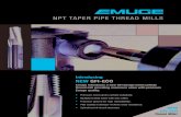 NPT TAPER PIPE THREAD MILLS - Holders | Emuge v3c.pdf · NEW GFI-ECO Thread Mills! Introducing NEW GFI-ECO Emuge introduces a new GFI design solid carbide thread mill providing maximum
