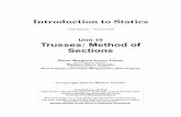 Unit 19 Trusses: Method of Sections - Secrets of Engineeringsecretsofengineering.net/Statics/PDF_files/Statics-Unit-19.pdf · Unit 19 Trusses: Method of Sections Frame 19-1 *Introduction
