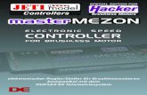 ELECTRONIC SPEED CONTROLLER - hacker-motor. · PDF fileMaster Controller MEZON bietet ein breites Sortiment von MEZON 90 bis MEZON ... Motor poles < 14 > Rotor gear < 1:6,/ > Set MaxRotor