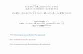 Commission on accreditation Implementing · PDF fileCommission on accreditation Implementing regulations Section C: IRs Related to the Standards of Accreditation for Doctoral Graduate