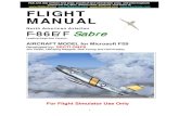 FLIGHT MANUAL - Anyt · PDF fileFLIGHT MANUAL . North American Aviation . F-86E/F Sabre . Leading Edge Slat Version. AIRCRAFT MODEL for Microsoft FS9 . Developed by: SECTIONF8. Jan