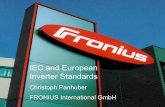 IEC and European Inverter Standards · PDF fileIEC and European Inverter Standards Christoph Panhuber FRONIUS International GmbH
