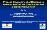 Process Development of Biomass to Aviation Biofuel via ... Yu MSU.pdf · Aviation Biofuel via Gasification and Catalytic Conversion ... Reforming . Refinery and ... Equations for