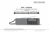 PLL MULTI BAND RADIO WITH EXCELLENT PERFORMANCE · PDF filePLL MULTI BAND RADIO WITH EXCELLENT PERFORMANCE ... Alarm set (by radio only) ... Carrying strap SW external antenna jack