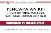 Perutusan 100 hari Naib Canselor - Universiti Putra Malaysiareg.upm.edu.my/eISO/portal/kpi/kpi_upm/Pencapaian KPI Q4 2013.pdf · pencapaian kpi universiti putra malaysia bagi keseluruhan