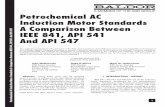Petrochemical AC Induction Motor Standards A · PDF filePetrochemical AC Induction Motor Standards A Comparison Between IEEE 841, ... (460 or 575 volt) ... API 541 is the premier large