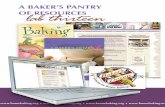 A BAKER’S PANTRY OF RESOURCES lab · PDF file146 A BAKER’S DOEN Lab 1 A Banker’s Pantry of Resources Home Baking Association • Provide examples of where to store cleaning products