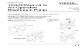 Repair/Parts VERDERAIR VA 25 Air-Operated 859.0089 ... · PDF fileRepair/Parts VERDERAIR VA 25 Air-Operated Diaphragm Pump 859.0089 Rev. M EN 1-inch pump with modular air valve for