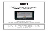 MFJ Giant automatic SWR/Wattmeter - · PDF fileDISCLAIMER Information in this manual is designed for user purposes only and is not intended to supersede information contained in customer