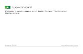 Printer Languages and Interfaces Technical Referencepublications.lexmark.com/publications/TechRef/PLI_TechRef.pdf · Printer Languages and Interfaces Technical Reference August 2016