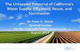 The Untapped Potential of California’s Water Supply ... · PDF fileDr. Peter H. Gleick . Heather Cooley . For the California Water Commission . August 2014 . The Untapped Potential