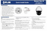 Quasar Gen III Quick Install Guide CP-6302-31-I - flir.jp · PDF fileQuick Install Guide Quasar Gen III CP-6302-31-I Indoor/Outdoor 30x HD PTZ IP Camera A. Connect the Unit 1. If using