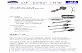 DAF – DETECT-A-FIRE - Fenwal- · PDF fileDAF – DETECT-A-FIRE ® DAF – DETECT-A-FIRE Detection and Release Devices FEATURES • Repeatable - resets itself, nothing to replace,