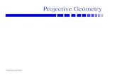 Projective Geometry - UMIACSramani/cmsc828d/ProjectiveGeometry.pdf · Projective Geometry Overview nTools of algebraic geometry nInformal description of projective geometry in a plane