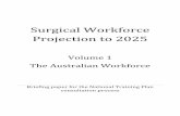 Surgical Workforce Projection to 2025 - RACS · PDF fileSurgical Workforce Projection to 2025 . Volume 1 . The Australian Workforce . Briefing paper for the National Training Plan