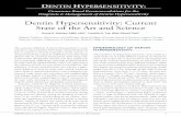 Dentin Hypersensitivity: Current State of the Art and · PDF filedentin hypersensitivity in older patients may reflect reduc- ... teeth were then extracted and processed for light