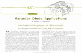 Varactor Diode Applications - · PDF fileVaractor Diode Applications ... of parametric amplifier diodes costing thousands of dollars a ... There are five basic types of varactors,
