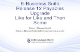 E-Business Suite Release 12 Payables Upgrade Like for · PDF fileE-Business Suite Release 12 Payables Upgrade Like for Like and Then ... Ten More Forms and OAF Personalization Examples