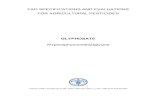 FAO SPECIFICATIONS AND EVALUATIONS FOR AGRICULTURAL  · PDF fileFAO SPECIFICATIONS AND EVALUATIONS FOR AGRICULTURAL PESTICIDES GLYPHOSATE N-(phosphonomethyl)glycine