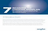REASONS TO CHOOSE ANAPLAN - Obero Solutionsoberosolutions.com/.../uploads/2015/05/7-Reasons-to-Choose-Anapla… · Anaplan minimizes the risk of errors in a number of ways. Business