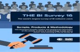 Table of contents - BI Survey · PDF fileTHE BI Survey 16 – Sample, Products and Methodology - 2 - Table of contents Survey background