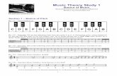 Music Theory Study 1 - Blues Harmonica · PDF file1 Section 1 – Basics of Pitch Ex. 1.1 – Piano Reference Ex. 1.2 – Exercise: Fill out the following chart from the notes A to