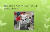 Balance Activities for LE Amputees - MCCCbehrensb/documents/BalanceforLEAmputeesKDeMar… · Amputation and Balance “Amputation impairs the ability to balance.” “Confidence