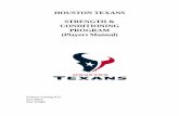 HOUSTON TEXANS STRENGTH & CONDITIONING PROGRAM …assets.houstontexans.com/assets/fanzone/Texans strength manual.pdf · HOUSTON TEXANS STRENGTH & CONDITIONING PROGRAM (Players Manual)