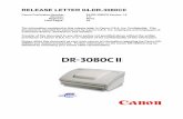 DR-3080CII Release Letter - NewWave Technologies, Inc. stores/resource_centers/Canon/Press... · Further information on the Canon DR-3080CII may be obtained by contacting your Canon