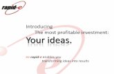 Introducing The most profitable investment: Your ideas. · PDF fileThe most profitable investment: >> rapid-e enables you ... MFG/PRO eB2 up to QAD 2012SE and EE Summary Page 37 .