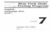 English Language Arts - OSA -  · PDF fileEnglish Language Arts Book 1 Grade7 Sample Test 2005 Name _____ SampleTest_Gr7_Fm1.indd 1 9/19/05 10:44:21 AM