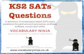 KS2 SATs Free - VOCABULARY NINJA · PDF fileKS2 SATs Questions A selection of vocabulary based SATs style questions focused around synonyms, prefixes, suffixes, nouns and verbs.