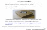 The Conversation Box - Educating Children with Autismautismteachingstrategies.com/.../03/Conversation-Box-directions.pdf · Derived from a method described in: Relationship Development