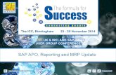 SAP APO, Reporting and MRP Update · PDF fileThis presentation and SAP‘sstrategy and possible future ... No restrictions of APO-PPDS use ... SAP APO, Reporting and MRP Update. Title: