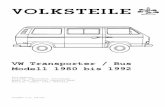 VOLKSTEILE - Club 80-90club80-90.co.uk/pages/downloads/tech/t3std.pdf · VW Transporter / Bus Modell 1980 bis 1992 ... Regulär beginnt das neue Modelljahr bei VW Deutschland im August