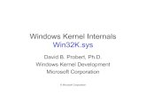 Windows Kernel Internals Win32K.sys - Altervistapasotech.altervista.org/windows_internals/Win32KSYS.pdf · Windows Kernel Internals Win32K.sys Author: Dave Probert Created Date: 8/29/2003