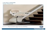 Levant stairlift User Manual -   · PDF fileLevant stairlift User Manual ... READ THIS USER MANUAL CAREFULLY BEFORE USING ... 3.2.2 Obstacle on the staircase 18
