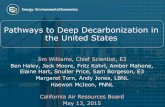 Pathways to Deep Decarbonization in the United States · PDF filePathways to Deep Decarbonization in the United States Jim Williams, Chief Scientist, E3 Ben Haley, Jack Moore, Fritz